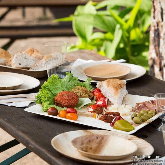 24 plates - 12 x 10 in Gastronomy Serving Tray Palm Leaf Plate I Ecofriendly - Picture 2 of 10